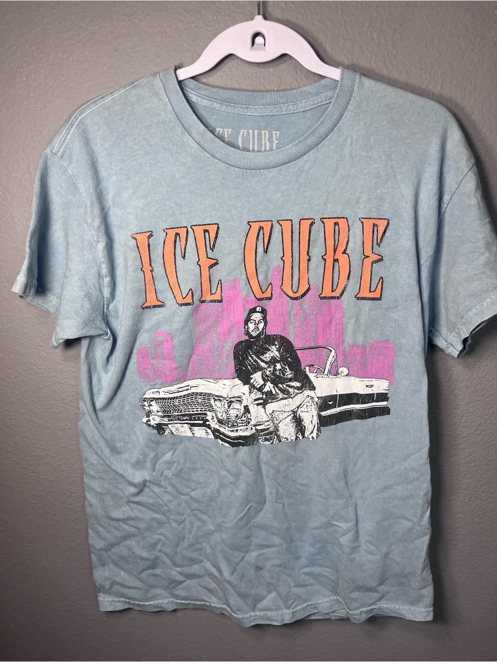 Ice Cube Short Sleeve Graphic Tee - Light Blue